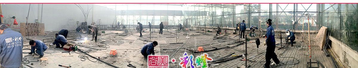 尚美彩灯车间生产现场 自贡尚美彩灯车间生产现场