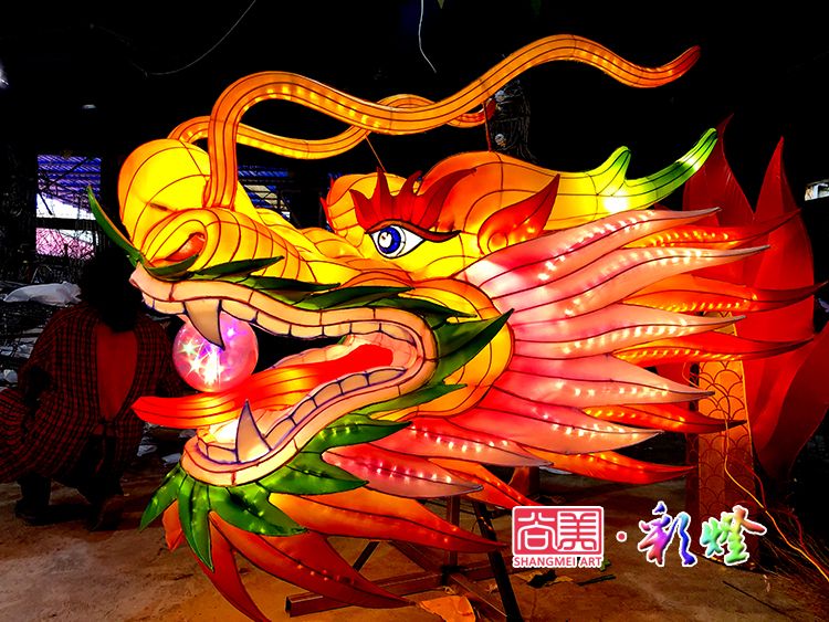 马来西亚定制龙头花灯
