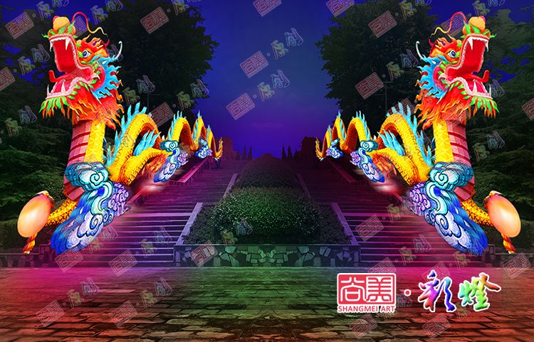 中华龙彩灯花灯的几种不同制作工艺