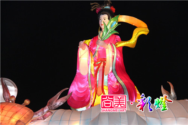 自贡尚美彩灯携手洛阳阳光水世界景区打造洛神文化灯会