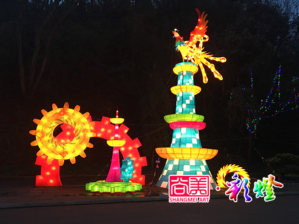 彭州丹景山第三十三届牡丹花暨彩灯艺术节圆满完成施工