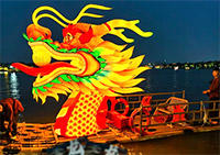 汴河文旅夜游竹筏龙舟